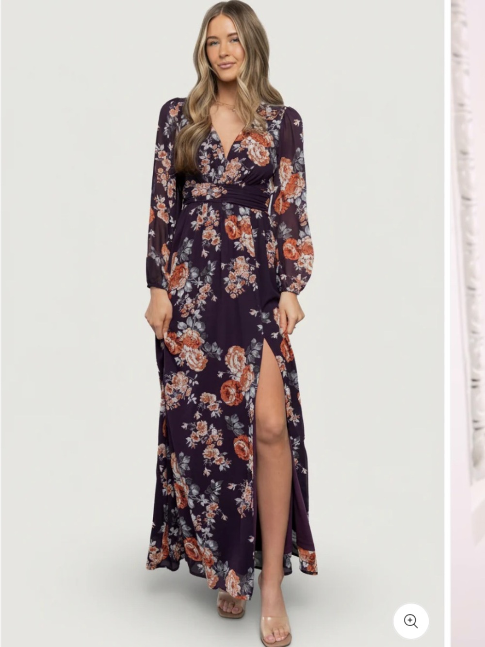 Baltic Born Adira Maxi dress in plum floral NWT